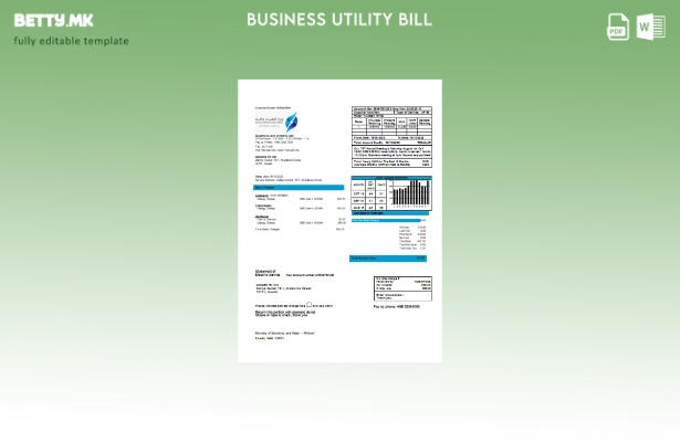 Модерен стил, шаблон за деловна сметка на Министерството за електрична енергија 